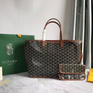 New Goyard St. Louis PM Tote - Black/Tan